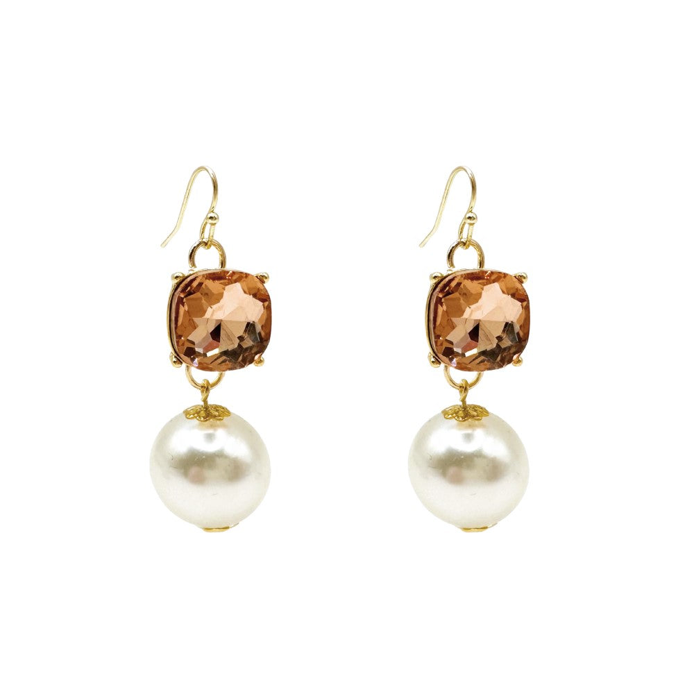 French Hook Earrings - Blake - Pearl