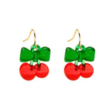 French Hook Earrings - Cherry