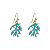 French Hook Earrings - Coral
