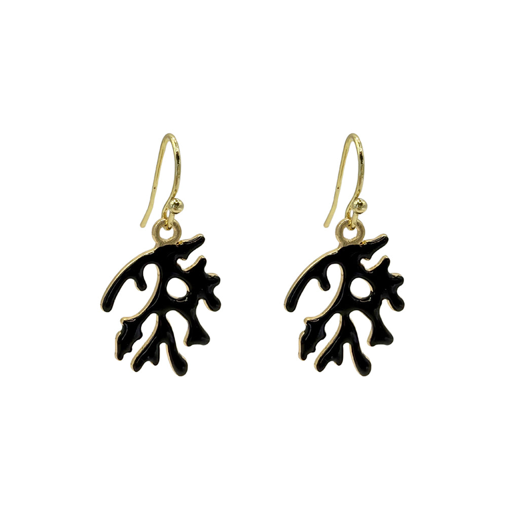 French Hook Earrings - Coral