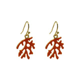 French Hook Earrings - Coral