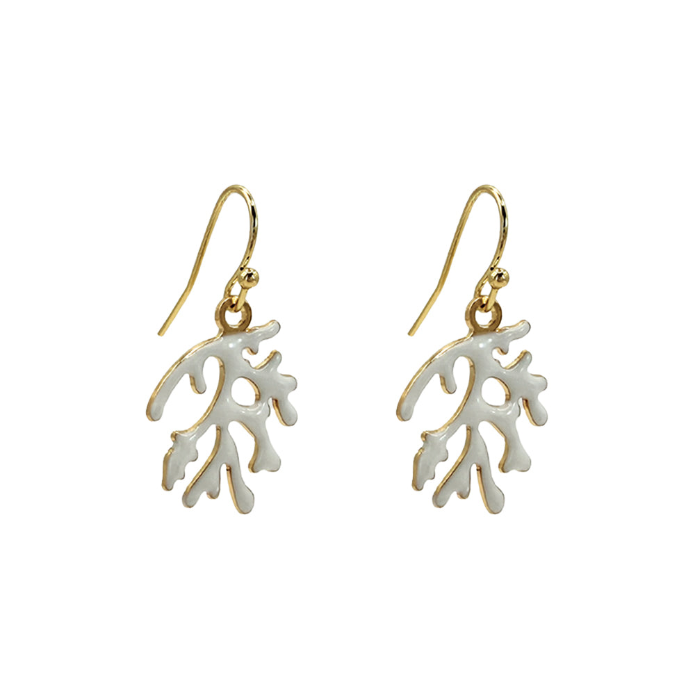 French Hook Earrings - Coral