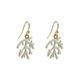 French Hook Earrings - Coral