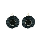 French Hook Earrings - Raffia - Large