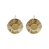 French Hook Earrings - Raffia - Large