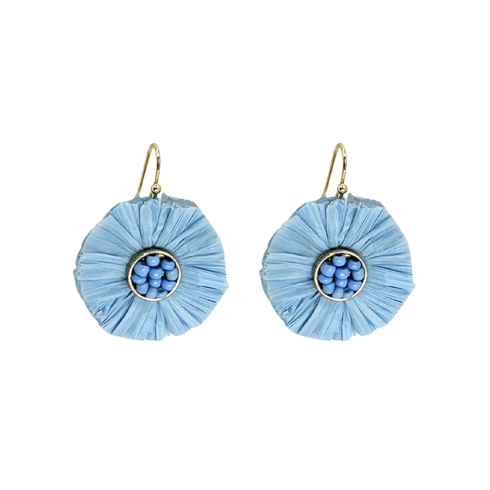 French Hook Earrings - Raffia - Small