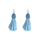 French Hook Earrings - Raffia - Tassel