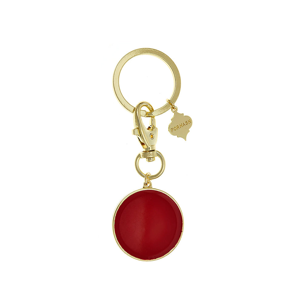 Monogram Enamel Keychain