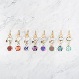 Monogram Enamel Keychain