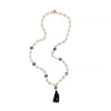 Long China Blue Necklace - Tassel