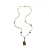 Long China Blue Necklace - Tassel