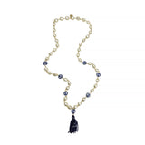 Long China Blue Necklace - Tassel