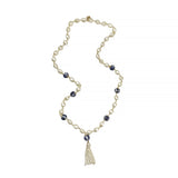 Long China Blue Necklace - Tassel