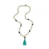 Long China Blue Necklace - Tassel