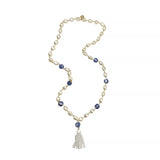 Long China Blue Necklace - Tassel