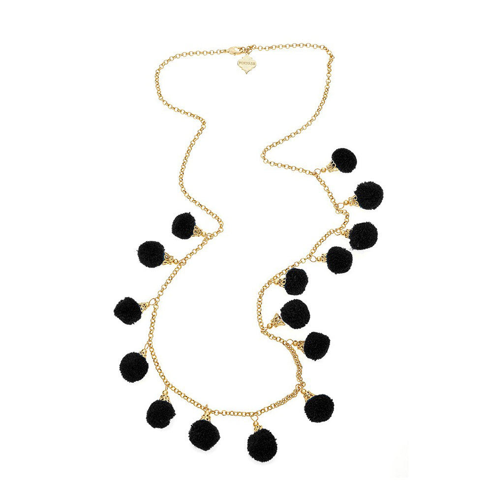 SALE - Long Fiesta Pom-Pom Necklace