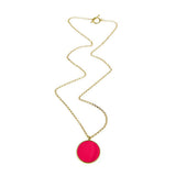 Monogram Long Enamel Necklace