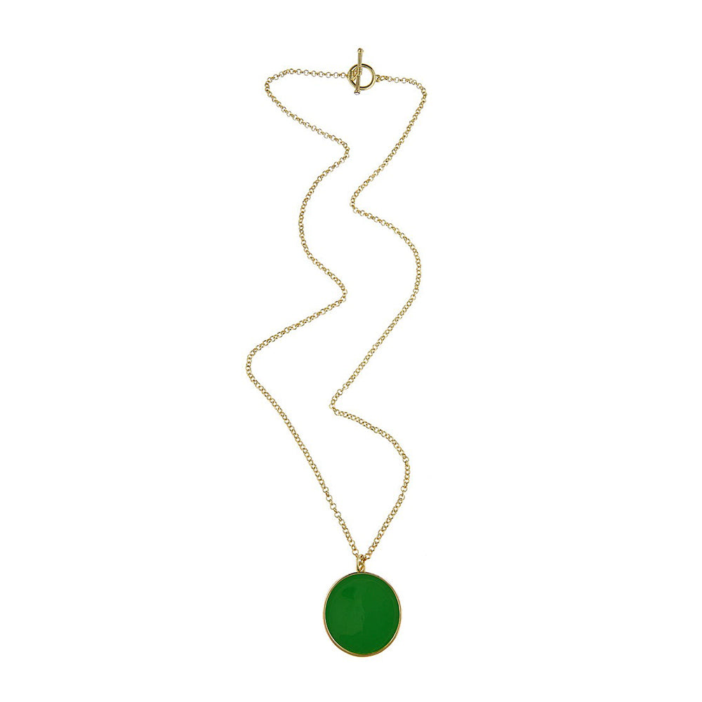 Monogram Long Enamel Necklace