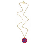 Monogram Long Enamel Necklace