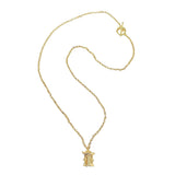 Long Toggle Necklace - Pagoda - Gold