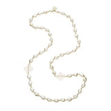 Long Pearl Bead Nugget Necklace - Folli
