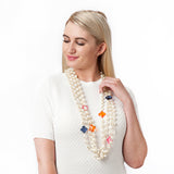 Long Pearl Bead Nugget Necklace - Folli