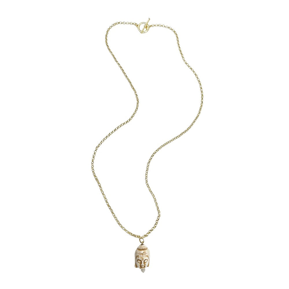 Long Toggle Necklace - Buddah