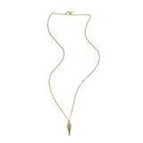 Long Toggle Necklace - Flounder - Gold