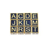 Navy Enamel Love Letter Blocks