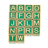 Aqua Enamel Love Letter Blocks