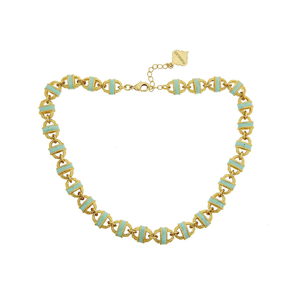 Small Enamel Basket Necklace