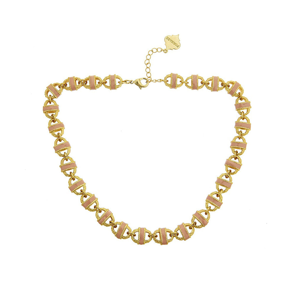 Small Enamel Basket Necklace