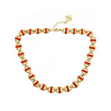 Small Enamel Basket Necklace