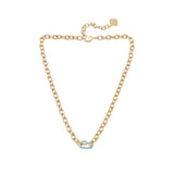 Trinity Necklace - Lock - Brush Gold