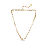 Trinity Necklace - Lock - Brush Gold