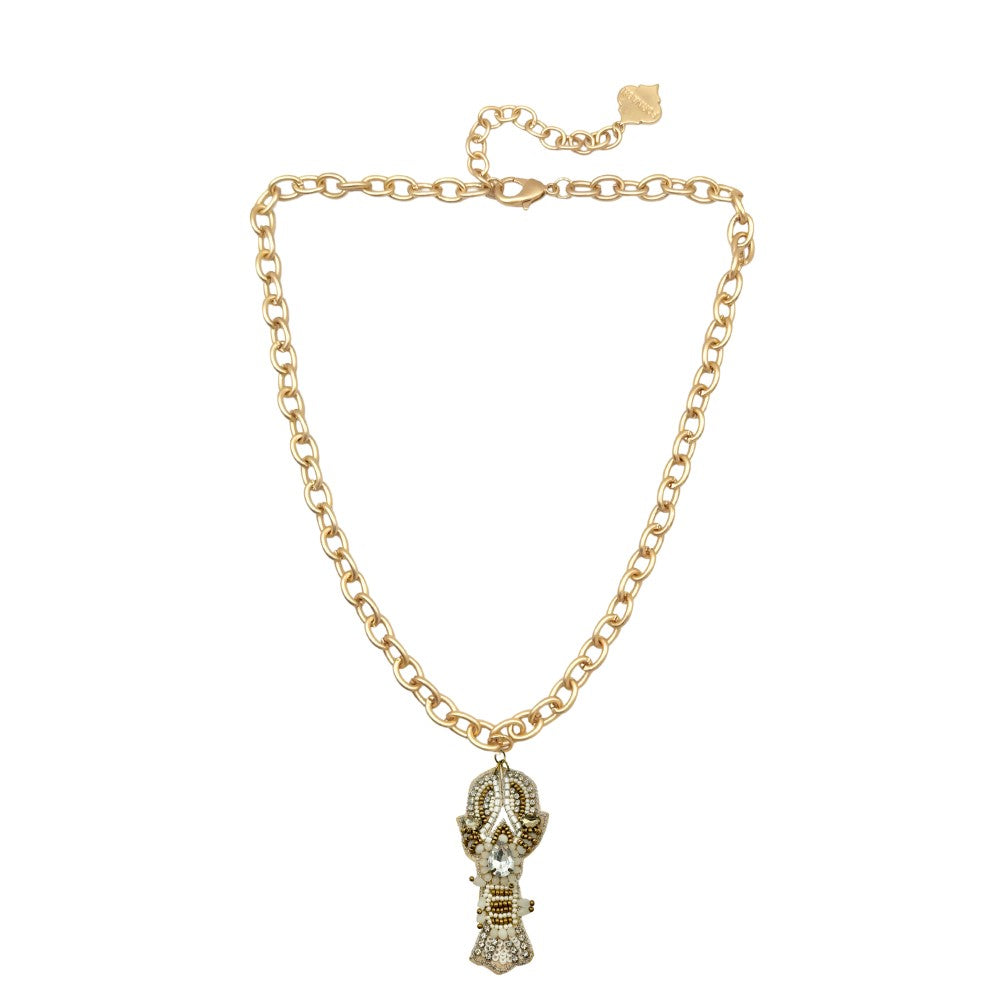 Trinity Necklace - Patch - Brush Gold