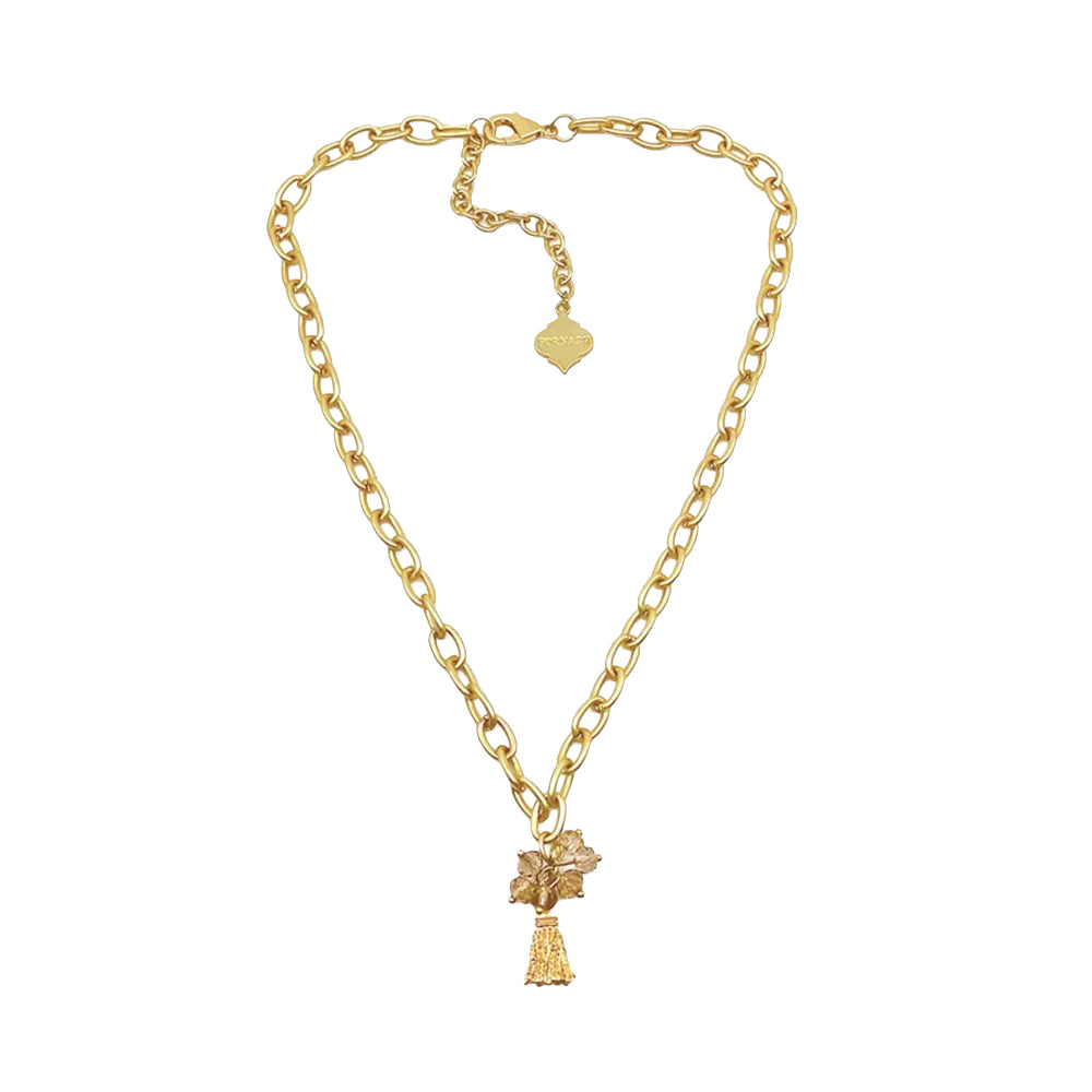 Trinity Necklace - Phoebe - Brush Gold