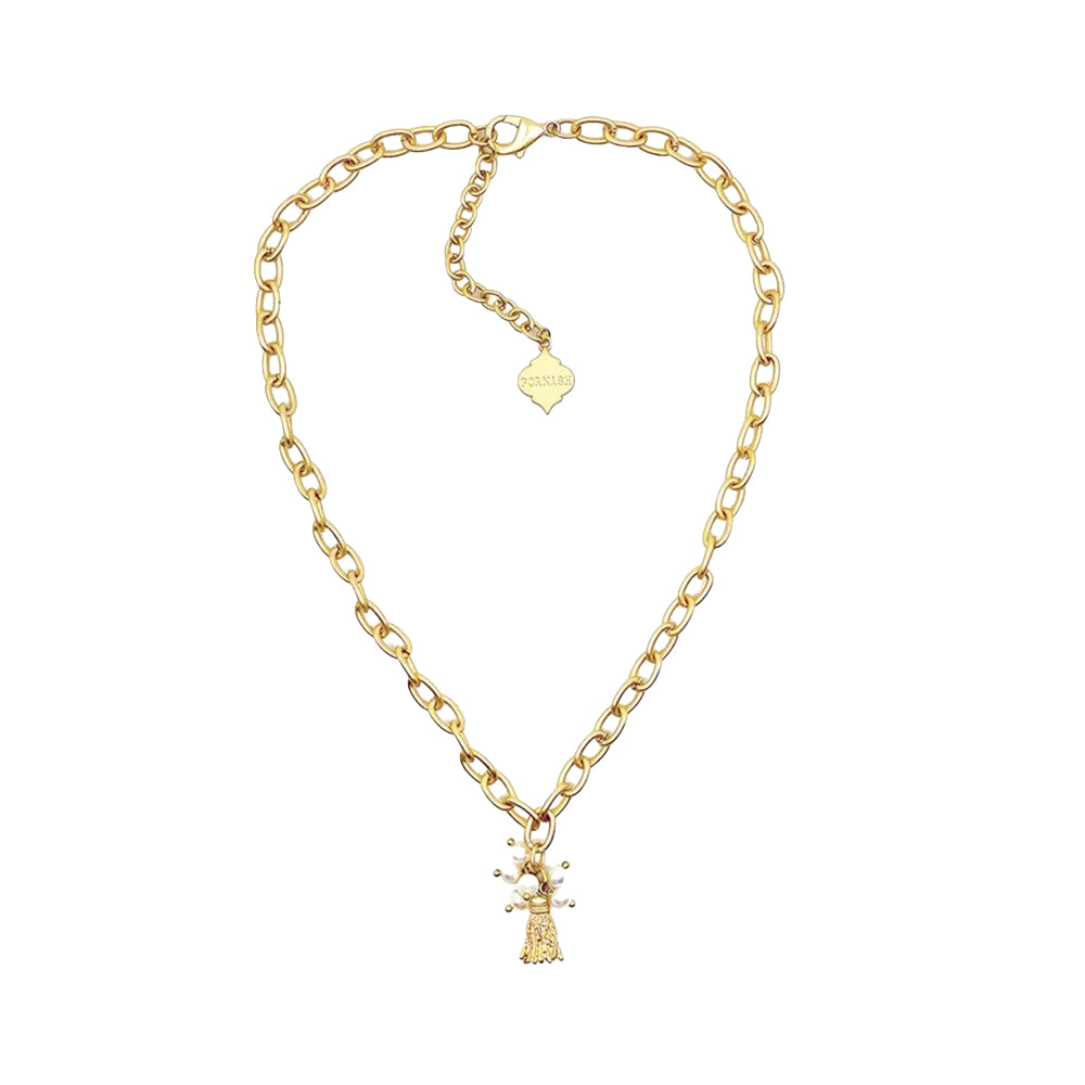 Trinity Necklace - Phoebe - Brush Gold