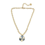 Trinity Necklace - Pinwheel - Brush Gold