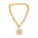 SALE - Bella Necklace - Raffia Sun