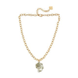 Trinity Necklace - Conch - Brush Gold