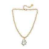 Trinity Necklace - Golden - Brush Gold