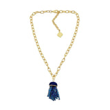 Trinity Necklace - Misty - Brush Gold