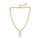 Trinity Necklace - Pear - Brush Gold
