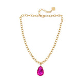 Trinity Necklace - Pear - Brush Gold