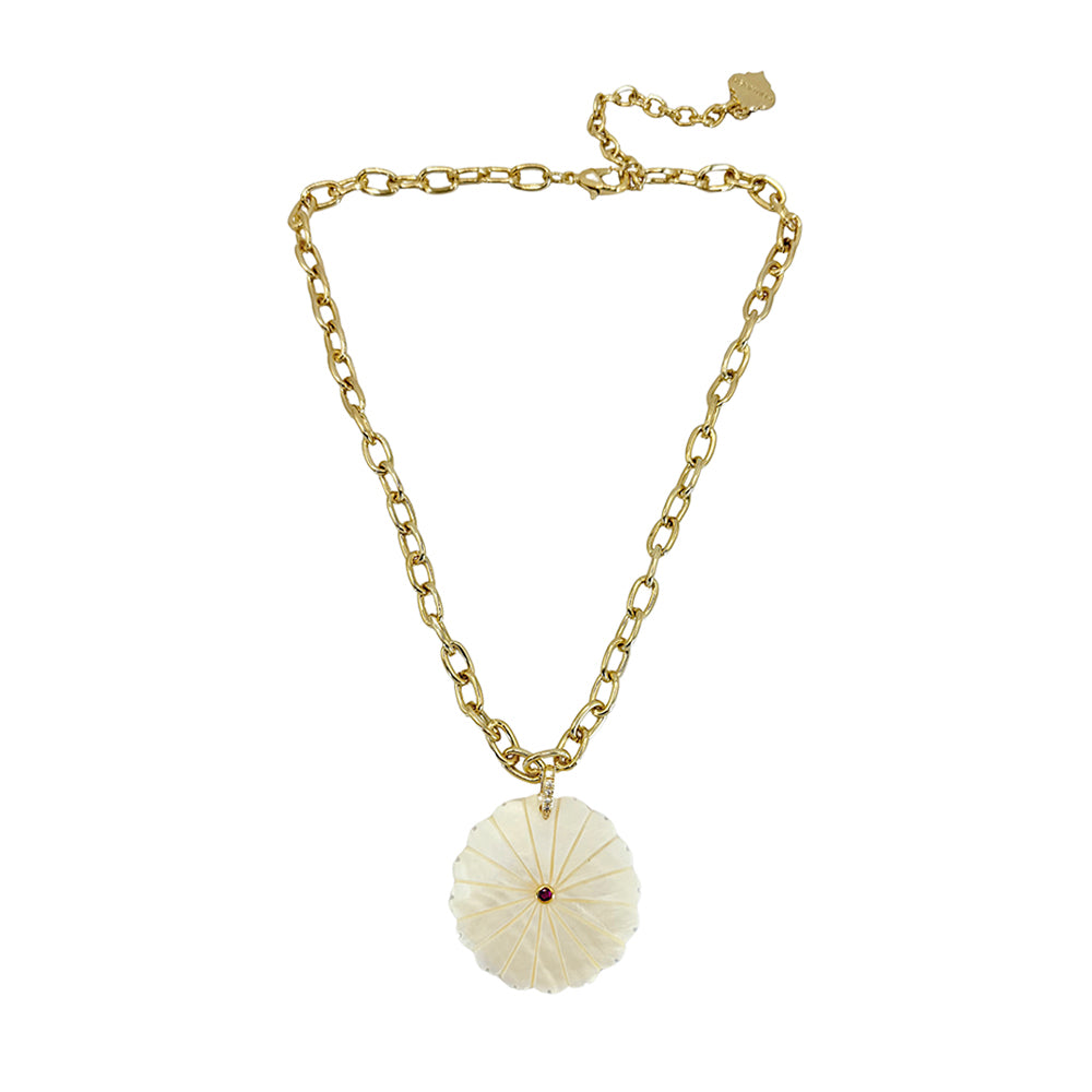 Trinity Necklace - Peony - Large - Gold