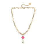 Trinity Necklace - Spade - Pearl Bead Nugget