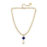Trinity Necklace - Spade - Pearl Bead Nugget