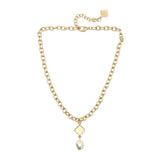 Trinity Necklace - Spade - Pearl Bead Nugget