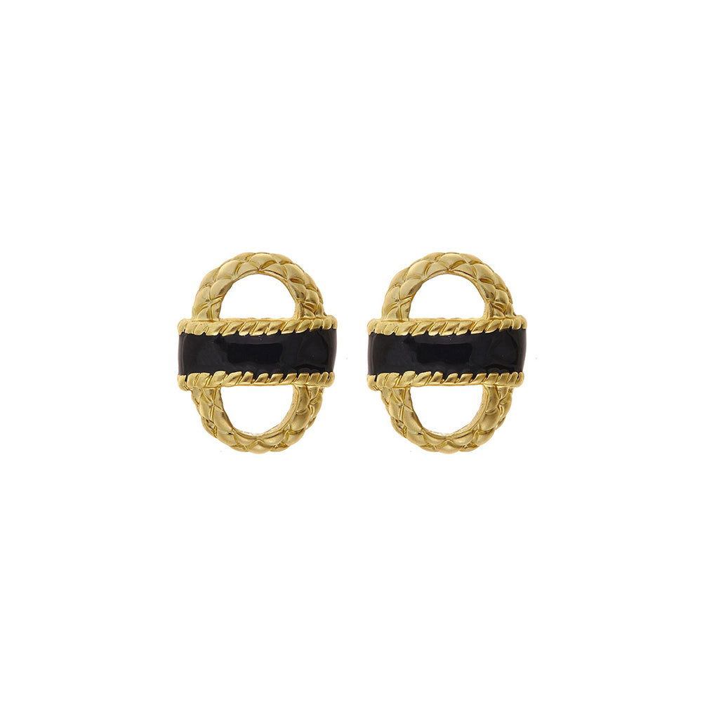 SALE - Small Enamel Basket Earrings